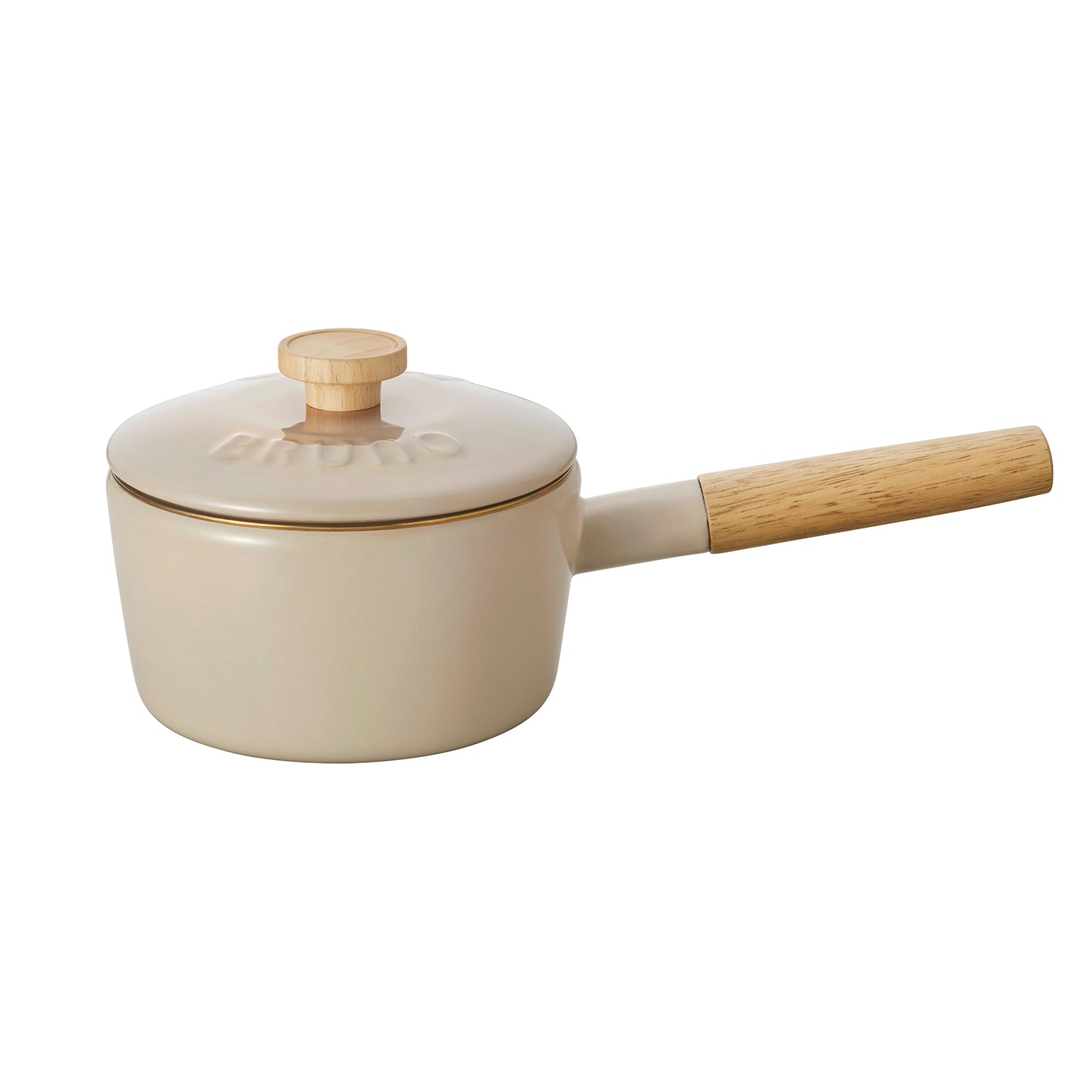 BRUNO 16cm Enamel Saucepan - Greige