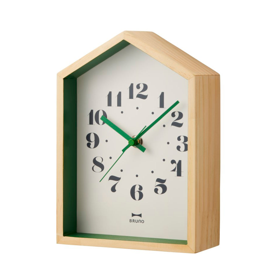 BRUNO Woodhouse Clock - White BCW042-WH