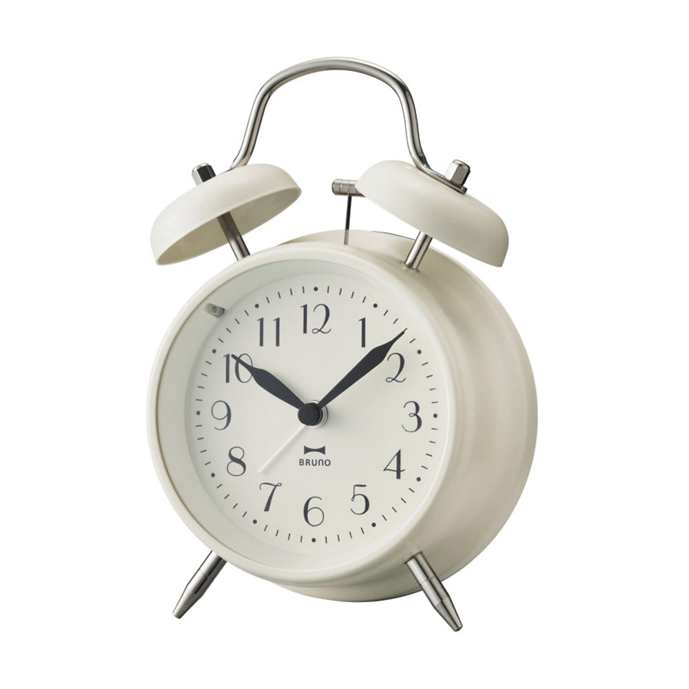 BRUNO Twin Bell Alarm Clock - White BCA024-WH
