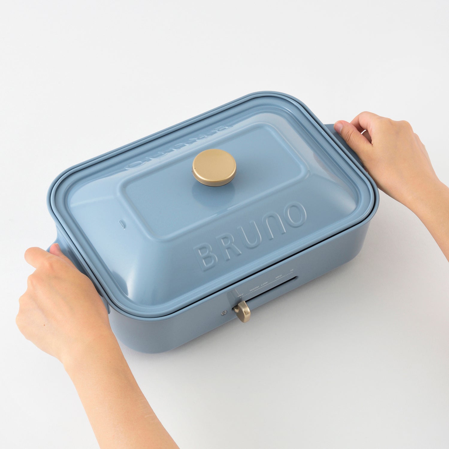 BRUNO Compact Hot Plate (Pottery Blue) (bundled with 2 plates)