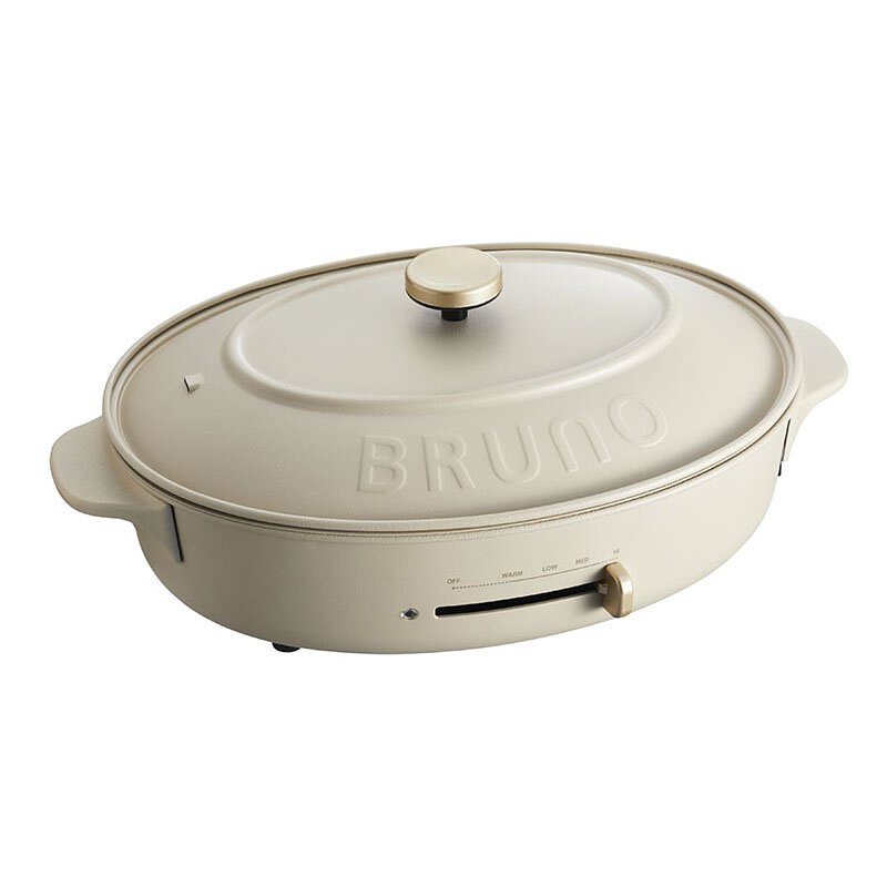 BRUNO Oval Hot Plate - Griege