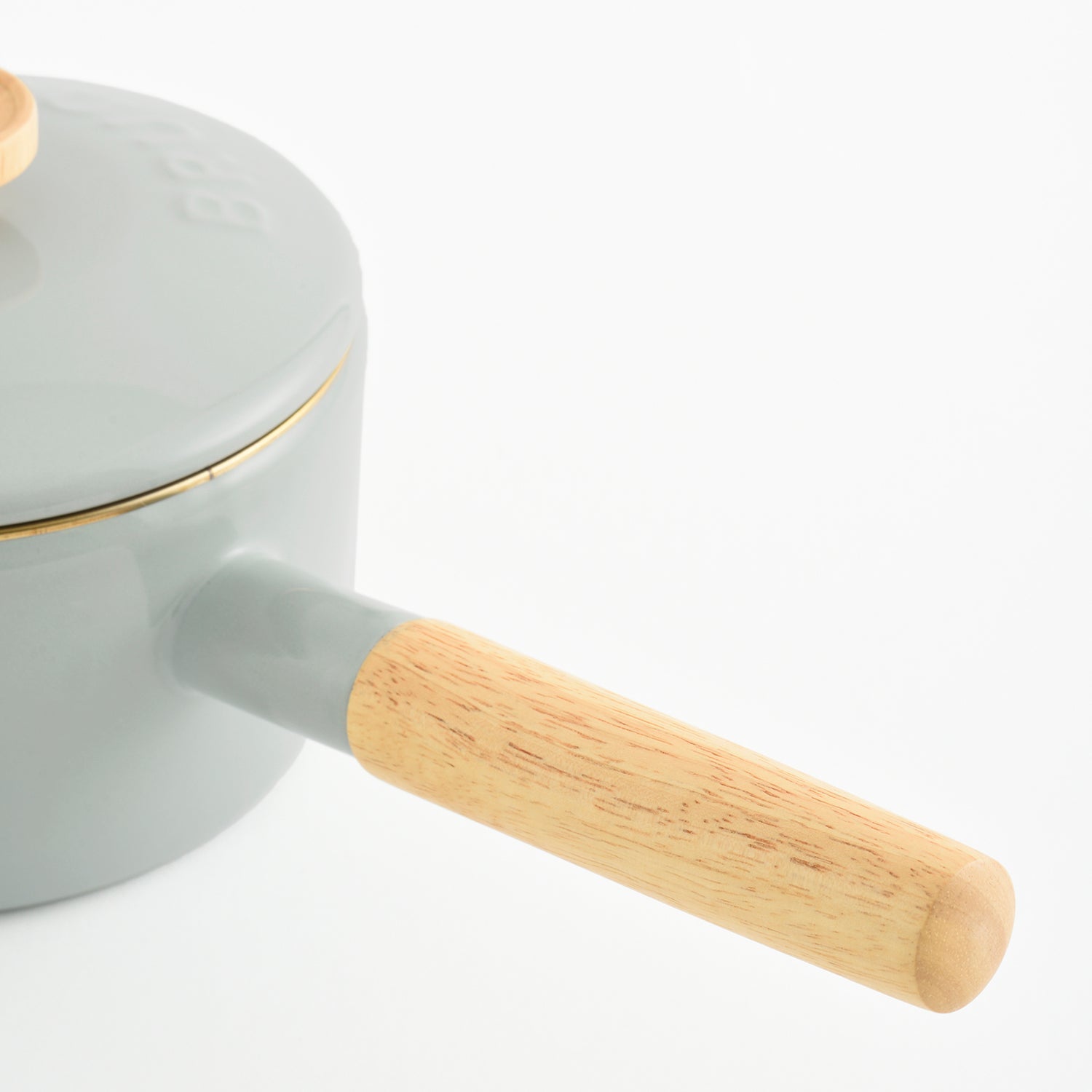 BRUNO 16cm Enamel Saucepan - Greige